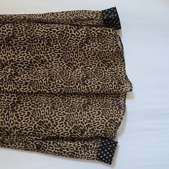 INC International Concepts Brown and Black Button Up Blouse. Size Large - Picture 6 of 10